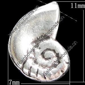 Pendant, Zinc Alloy Jewelry Findings, 7x11mm, Sold by Bag