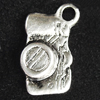Pendant, Zinc Alloy Jewelry Findings, 14x8mm, Sold by Bag