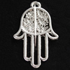 Pendant, Zinc Alloy Jewelry Findings, Hand 16x24mm, Sold by Bag