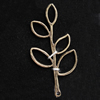 Pendant, Zinc Alloy Jewelry Findings, Leaf 18x38mm, Sold by Bag