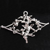 Pendant, Zinc Alloy Jewelry Findings, 46x30mm, Sold by Bag