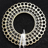 Connectors, Zinc Alloy Jewelry Findings, O:24mm I:12mm, Sold by Bag