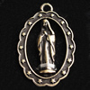 Pendant, Zinc Alloy Jewelry Findings, Flat Oval 14x23mm, Sold by Bag