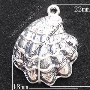 Pendant, Zinc Alloy Jewelry Findings, Sectory 18x22mm, Sold by Bag