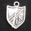 Pendant, Zinc Alloy Jewelry Findings, 14x21mm, Sold by Bag