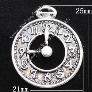 Pendant, Zinc Alloy Jewelry Findings, Flat Round 21x25mm, Sold by Bag