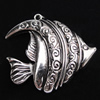 Pendant, Zinc Alloy Jewelry Findings, Fish 37x35mm, Sold by Bag