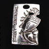 Pendant, Zinc Alloy Jewelry Findings, 26x39mm, Sold by Bag