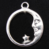 Pendant, Zinc Alloy Jewelry Findings, 17x20mm, Sold by Bag