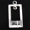 Pendant, Zinc Alloy Jewelry Findings, Rectangle 12x23mm, Sold by Bag