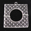 Pendant, Zinc Alloy Jewelry Findings, Square 26x29mm, Sold by Bag