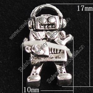 Pendant, Zinc Alloy Jewelry Findings, 10x17mm, Sold by Bag