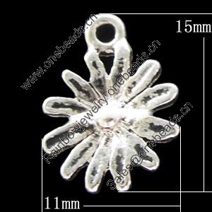 Pendant, Zinc Alloy Jewelry Findings, 11x15mm, Sold by Bag