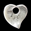 Pendant, Zinc Alloy Jewelry Findings, Heart 10x10mm, Sold by Bag