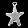 Pendant, Zinc Alloy Jewelry Findings, Star 12x17mm, Sold by Bag