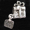 Pendant, Zinc Alloy Jewelry Findings, 14x16mm, Sold by Bag