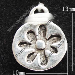 Pendant, Zinc Alloy Jewelry Findings, 10x13mm, Sold by Bag