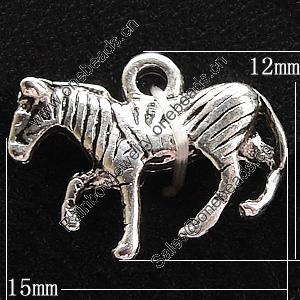 Pendant, Zinc Alloy Jewelry Findings, Animal 15x12mm, Sold by Bag