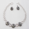 Zinc Alloy Necklace & Earrings, Bead Size:22x20mm, Sold by Dozen