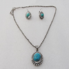 Zinc Alloy Necklace & Earrings, Bead Size:35x23mm, Sold by Dozen