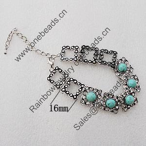 Zinc Alloy Bracelets, Bead Size:16mm, Sold by Dozen