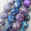 Turquoise Beads, Mix Colour, Round, 10mm Hole:1mm, Sold by Strand