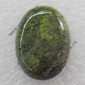 Gemstone Cabochons，Oval, 8x10mm, Sold by PC