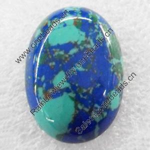 Gemstone Cabochons，Oval, 13x18mm, Sold by PC