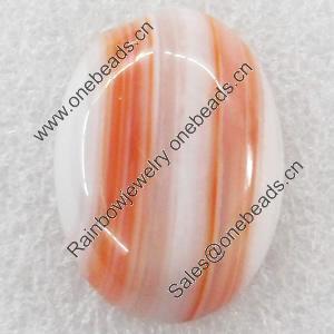 Agate Cabochons，Oval, 18x25mm, Sold by PC