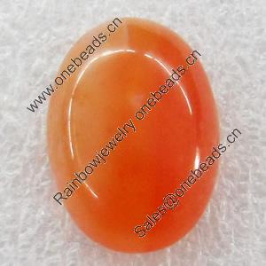 Agate Cabochons，Oval, 18x25mm, Sold by PC