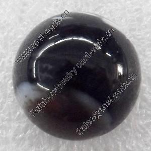 Agate Cabochons，Round, 16mm, Sold by PC