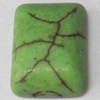 Turquoise Cabochons，Rectangle, 18x25mm, Sold by PC