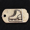 Pendant, Zinc Alloy Jewelry Findings, Rectangle 35x18mm, Sold by Bag