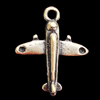 Pendant, Zinc Alloy Jewelry Findings, Plane 17x20mm, Sold by Bag