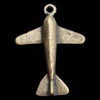 Pendant, Zinc Alloy Jewelry Findings, Plane 26x36mm, Sold by Bag
