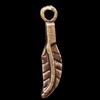 Pendant, Zinc Alloy Jewelry Findings, Leaf 3.5x15mm, Sold by Bag