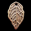 Pendant, Zinc Alloy Jewelry Findings, Leaf 10x17mm, Sold by Bag