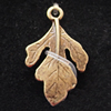 Pendant, Zinc Alloy Jewelry Findings, Leaf 11x17mm, Sold by Bag
