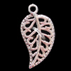 Pendant, Zinc Alloy Jewelry Findings, Leaf 10x18mm, Sold by Bag