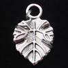 Pendant, Zinc Alloy Jewelry Findings, Leaf 11x18mm, Sold by Bag