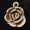 Pendant, Zinc Alloy Jewelry Findings, Flower 13x17mm, Sold by Bag