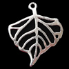 Pendant, Zinc Alloy Jewelry Findings, Leaf 18x22mm, Sold by Bag