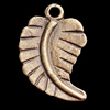 Pendant, Zinc Alloy Jewelry Findings, Leaf 13x19mm, Sold by Bag