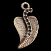 Pendant, Zinc Alloy Jewelry Findings, Leaf 12x23mm, Sold by Bag