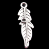 Pendant, Zinc Alloy Jewelry Findings, Leaf 8x28mm, Sold by Bag