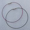 Memory Wire, Steel Wire Mixed Color, with Brass Clasp, 1mm, Length:9 Inch, Sold by Group 