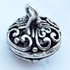 Hollow Bali Pendant Zinc Alloy Jewelry Findings, Lead-free, 15mm, Hole:2.5mm, Sold by Bag 
