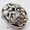 Hollow Bali Beads Zinc Alloy Jewelry Findings, Lead-free, 20mm, Hole:4mm, Sold by Bag 