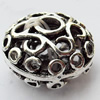 Hollow Bali Beads Zinc Alloy Jewelry Findings, Lead-free, 20mm, Hole:3.5mm, Sold by Bag 