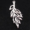 Pendant, Zinc Alloy Jewelry Findings, Leaf 12x28mm, Sold by Bag